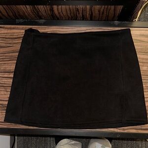 Altar'd State Classic Black suede Mini Skirt